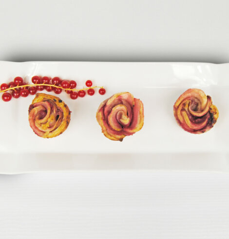 Gâteau aux pommes en forme de roses